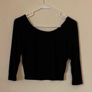 O Thread & Co. Black Crop Top
